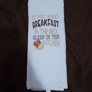 Embroidered kitchen towel